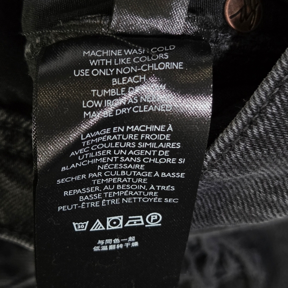 We The Free Ollie Extreme Wide Leg Distressed Denim Washed Black Size 31 NWT - Picture 12 of 15